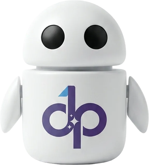 Infinity, the DocuPOW document copilot — a friendly robot mascot
