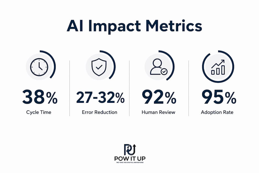 Infographic showing AI contract management key statistics