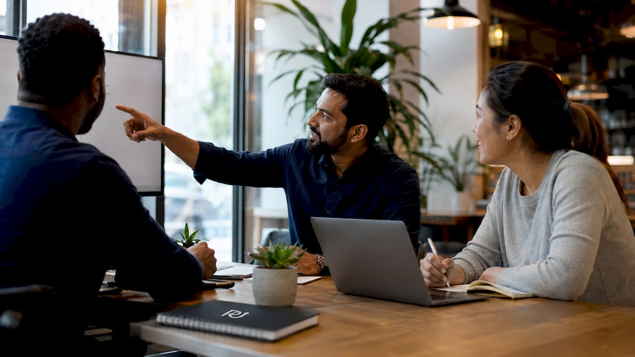Team discussing digital transformation strategy