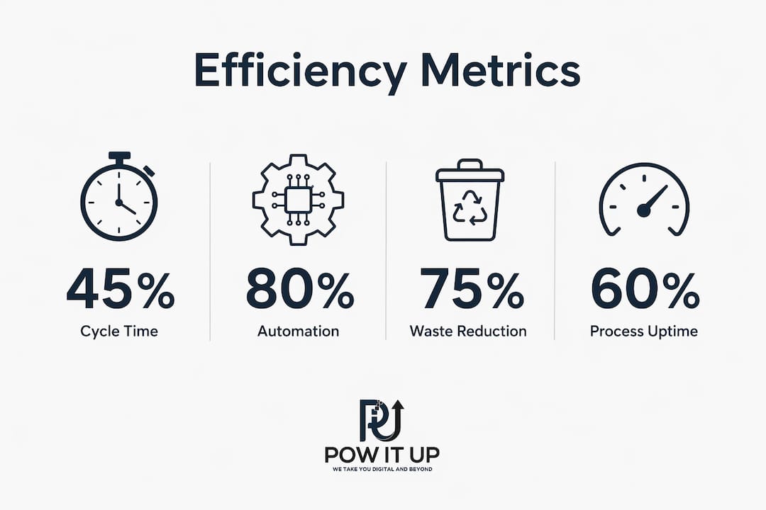 Infographic displaying key operational efficiency metrics