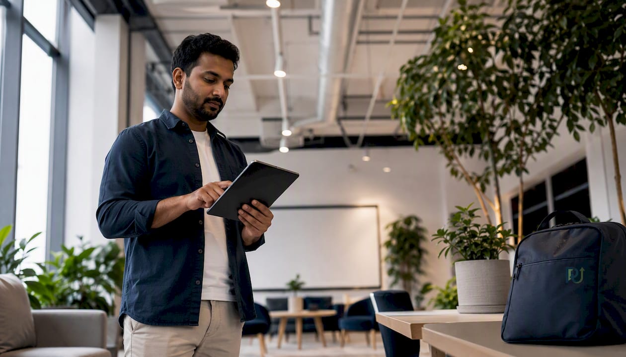 IT specialist setting up AI automation in operations center