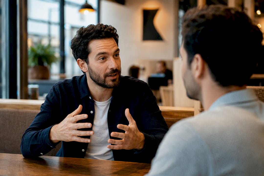 Employee explaining process to colleague