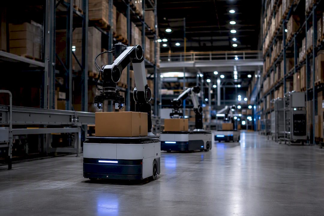 Autonomous robots operating in warehouse