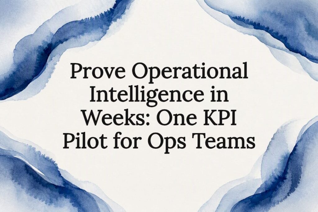 Decorative operational intelligence title card