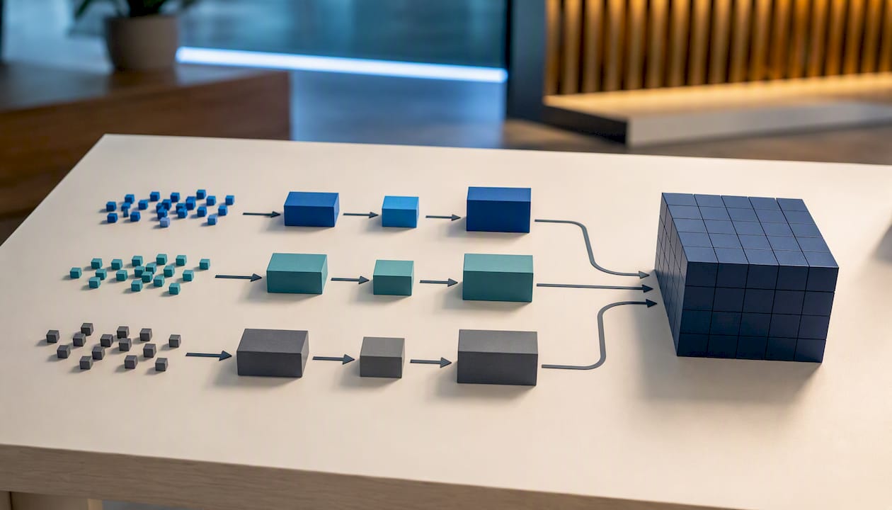 Illustration of fragmented data bottlenecks