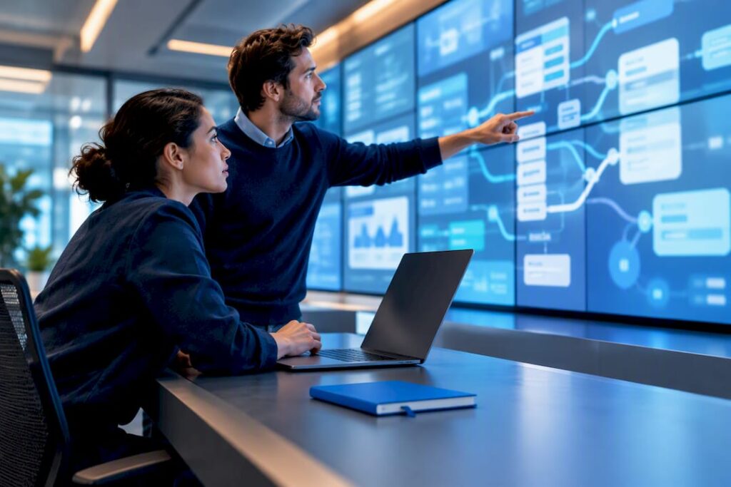 Architects reviewing autonomous agent workflows