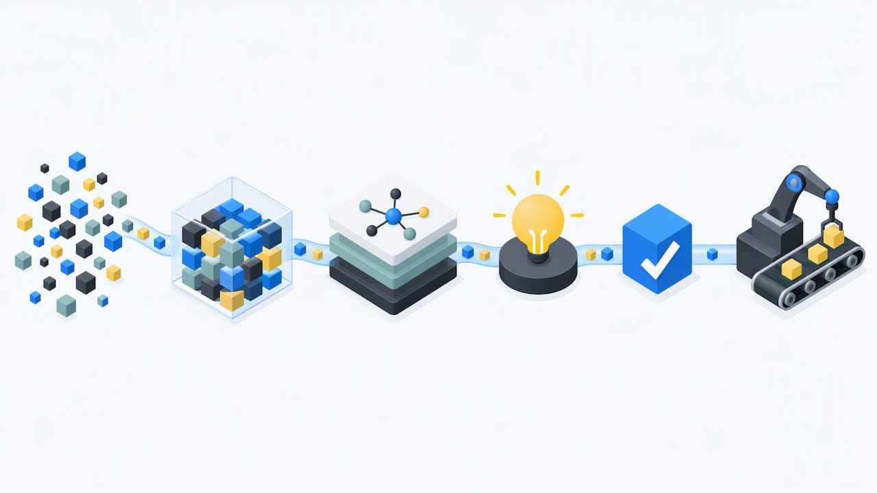 Five-stage data to action progression