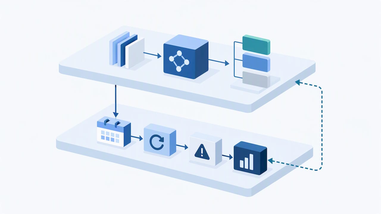 Separate orchestration and agent logic layers