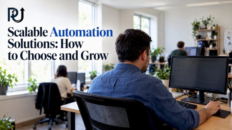Operations lead comparing automation options at workstation