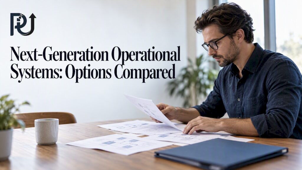Operations director comparing workflow options