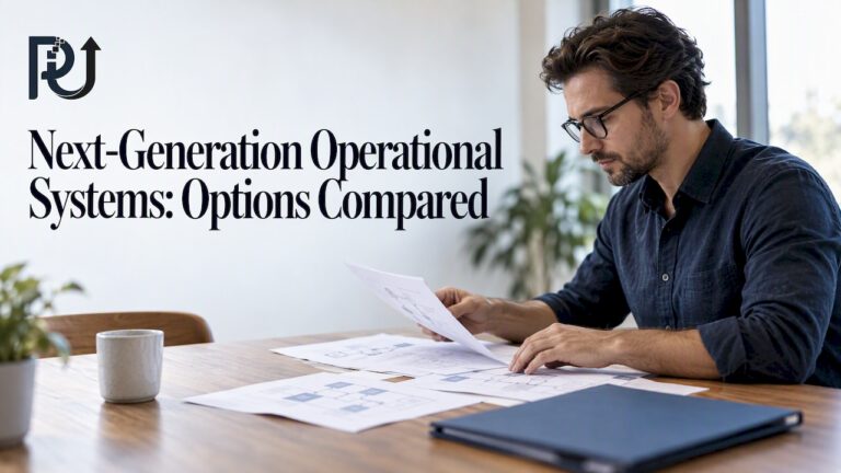 Operations director comparing workflow options