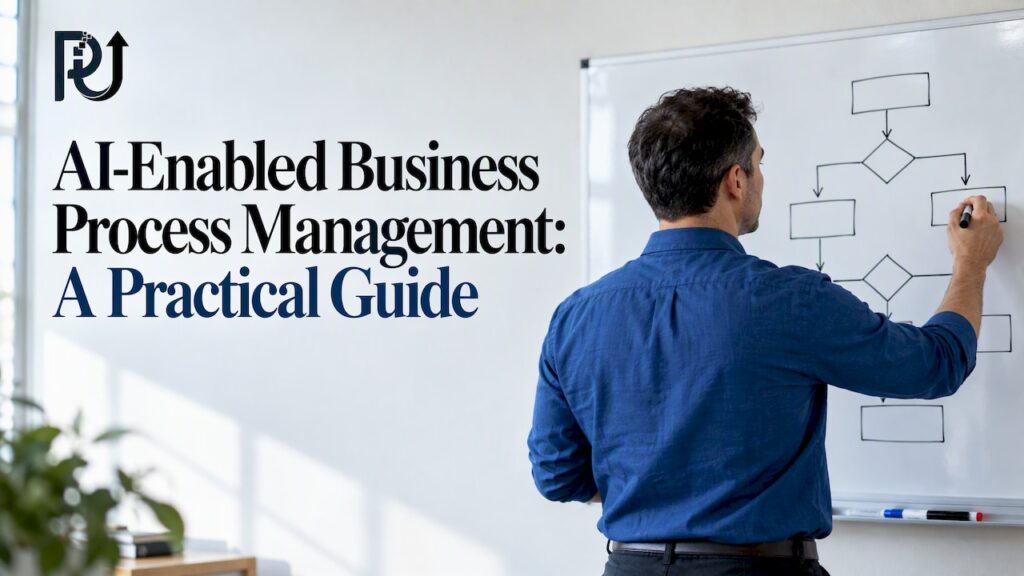 Analyst mapping a branching business process